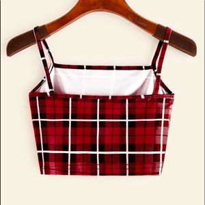 plaid crop top